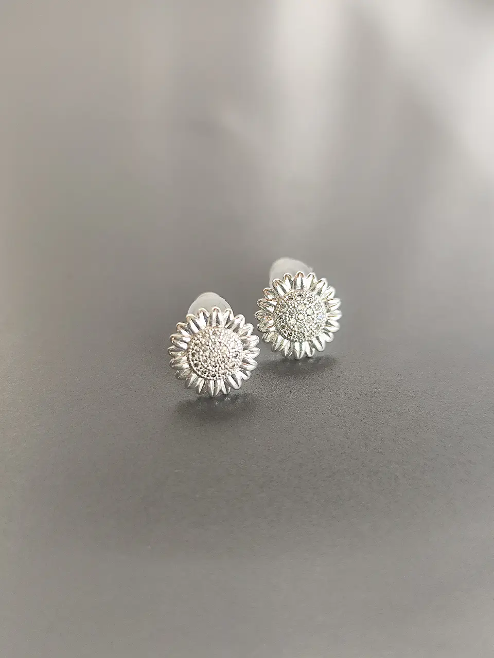 Girasol baño en plata 1