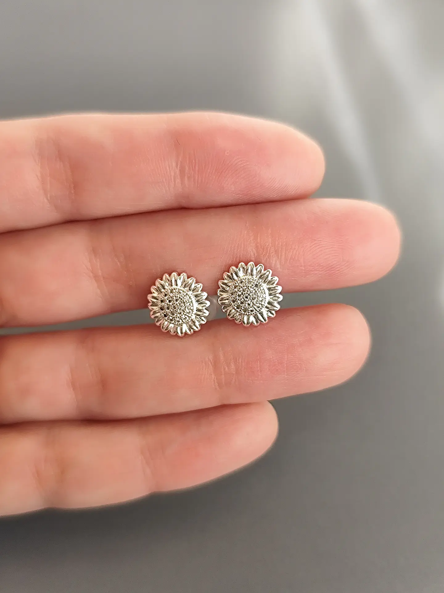 Girasol baño en plata 2