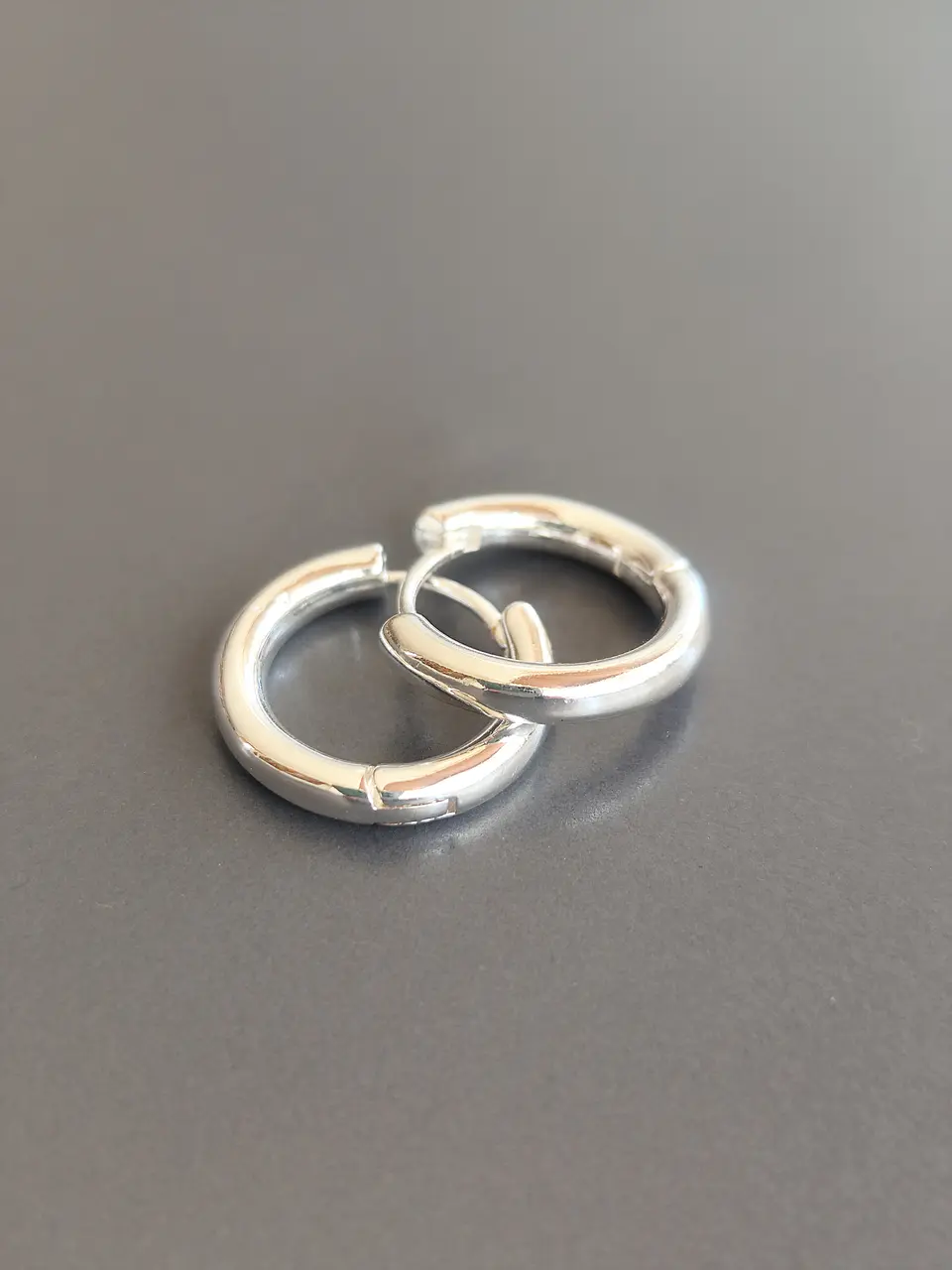 Argollla simple baño en plata 1