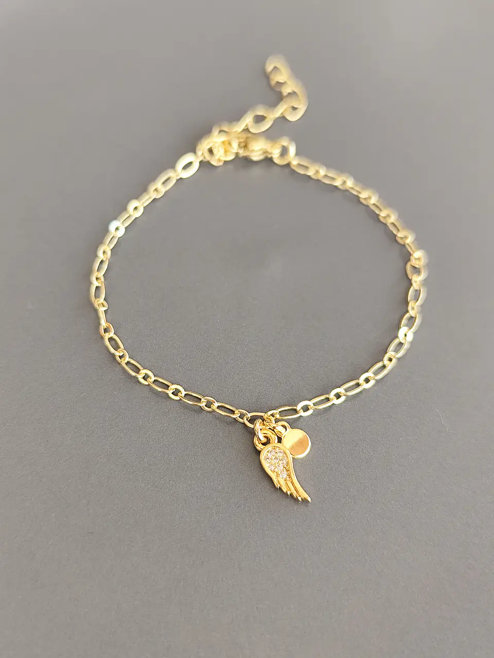 Pulsera alita mini con circonias blancas 1