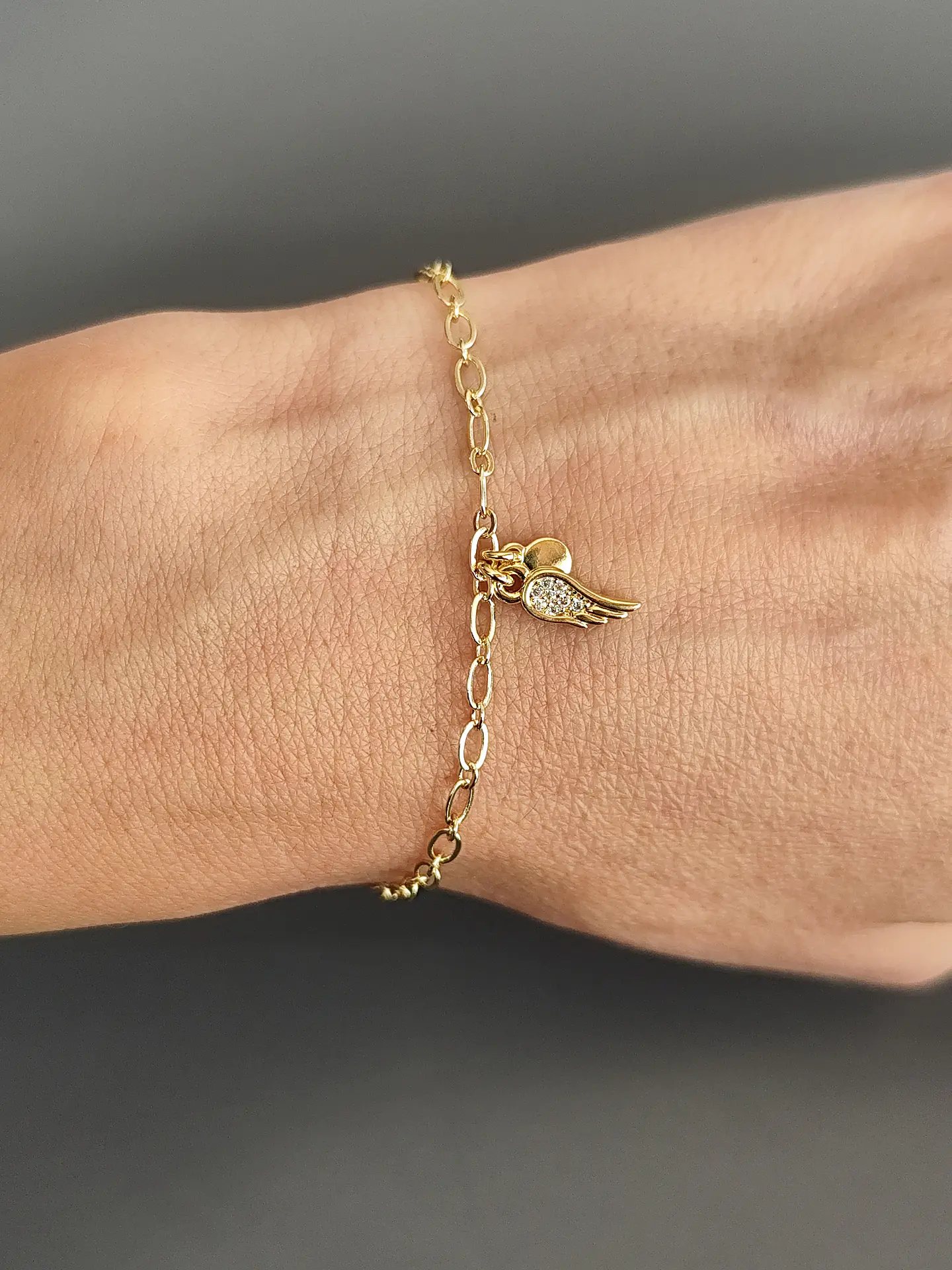 Pulsera alita mini con circonias blancas 3