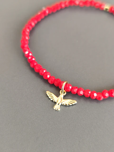 pulsera cristal rojo espiritu santo