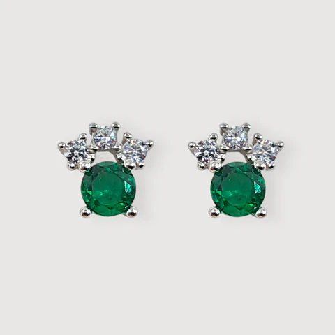 Aros Corona | Plata 925 baño de rodio