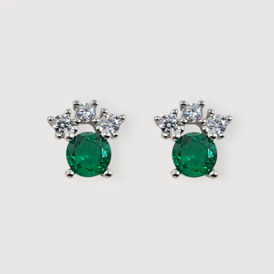 Aros Corona | Plata 925 baño de rodio 1