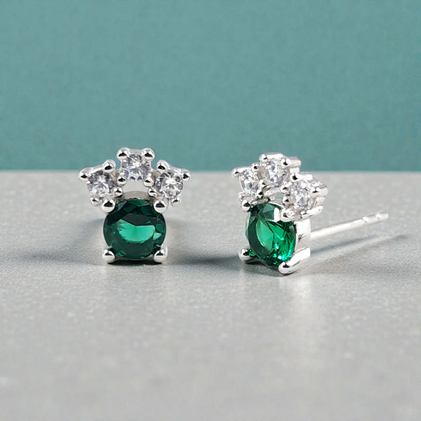 Aros Corona | Plata 925 baño de rodio 3