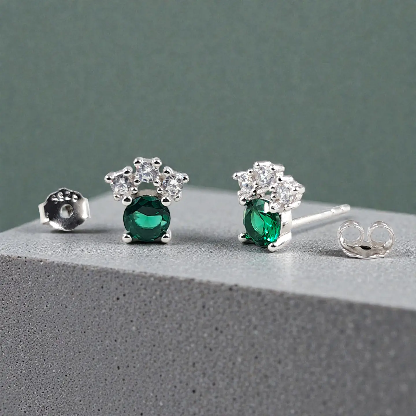 Aros Corona | Plata 925 baño de rodio 4