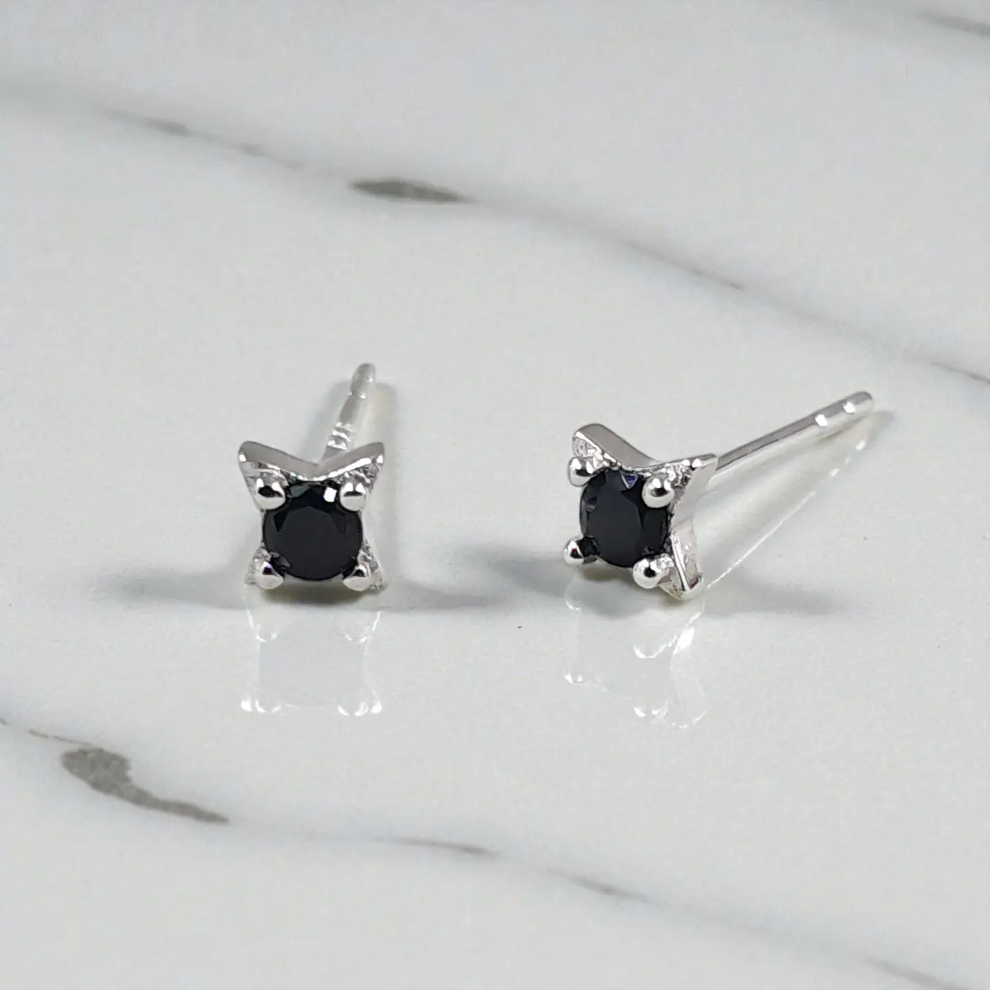 Aros Noche | Plata 925 baño de rodio 4
