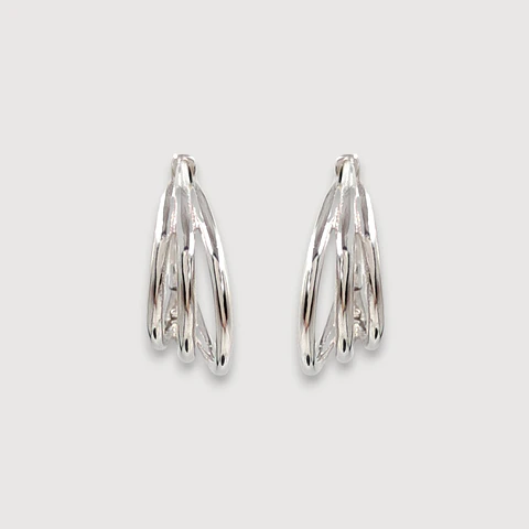 Argollas Chiara | Plata 925 baño de rodio