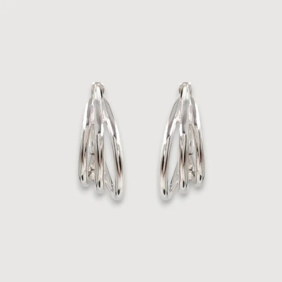 Argollas Chiara | Plata 925 baño de rodio 1