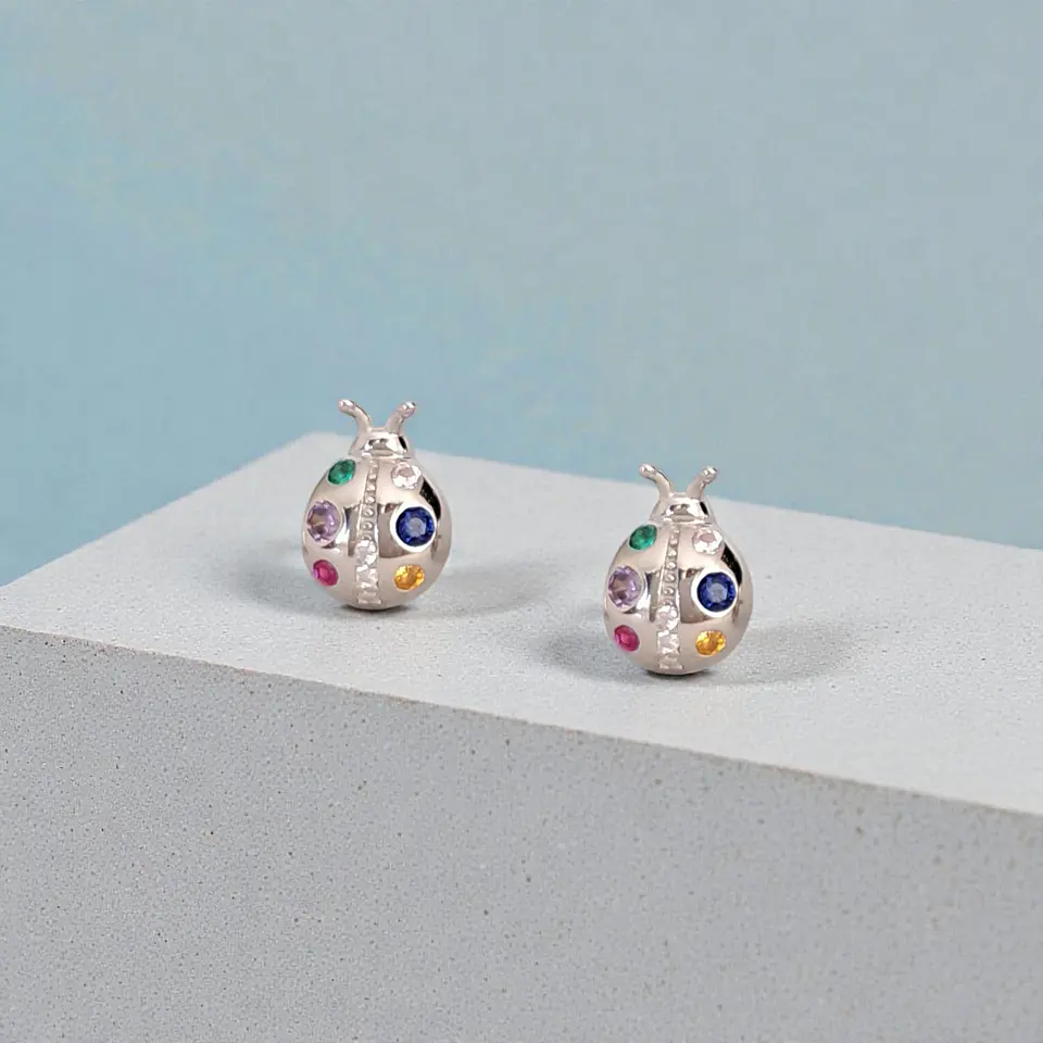 Aros Fortuna | Plata 925 baño de rodio 4