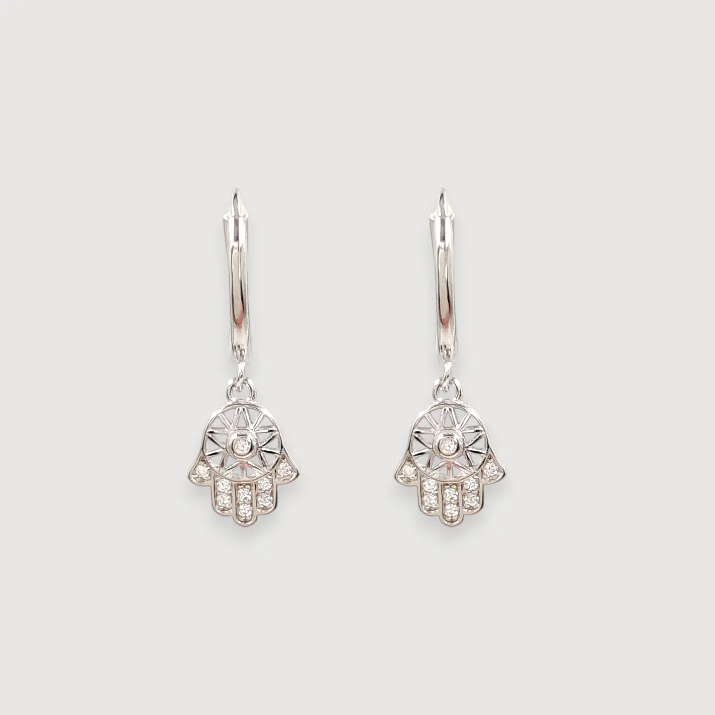 Argollas Amuleto | Plata 925 baño de rodio 1