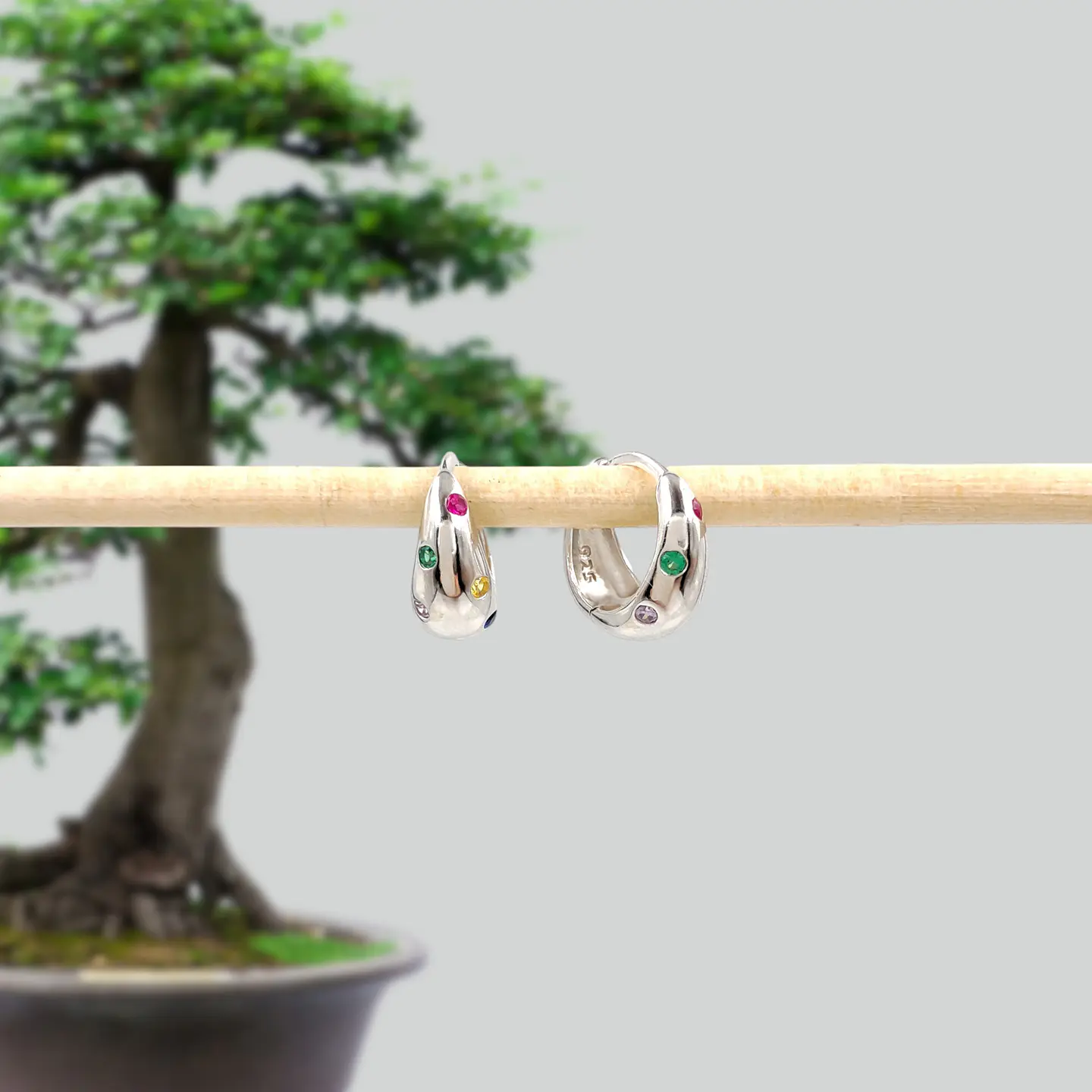 Argollas Alegría | Plata 925 baño de rodio 4