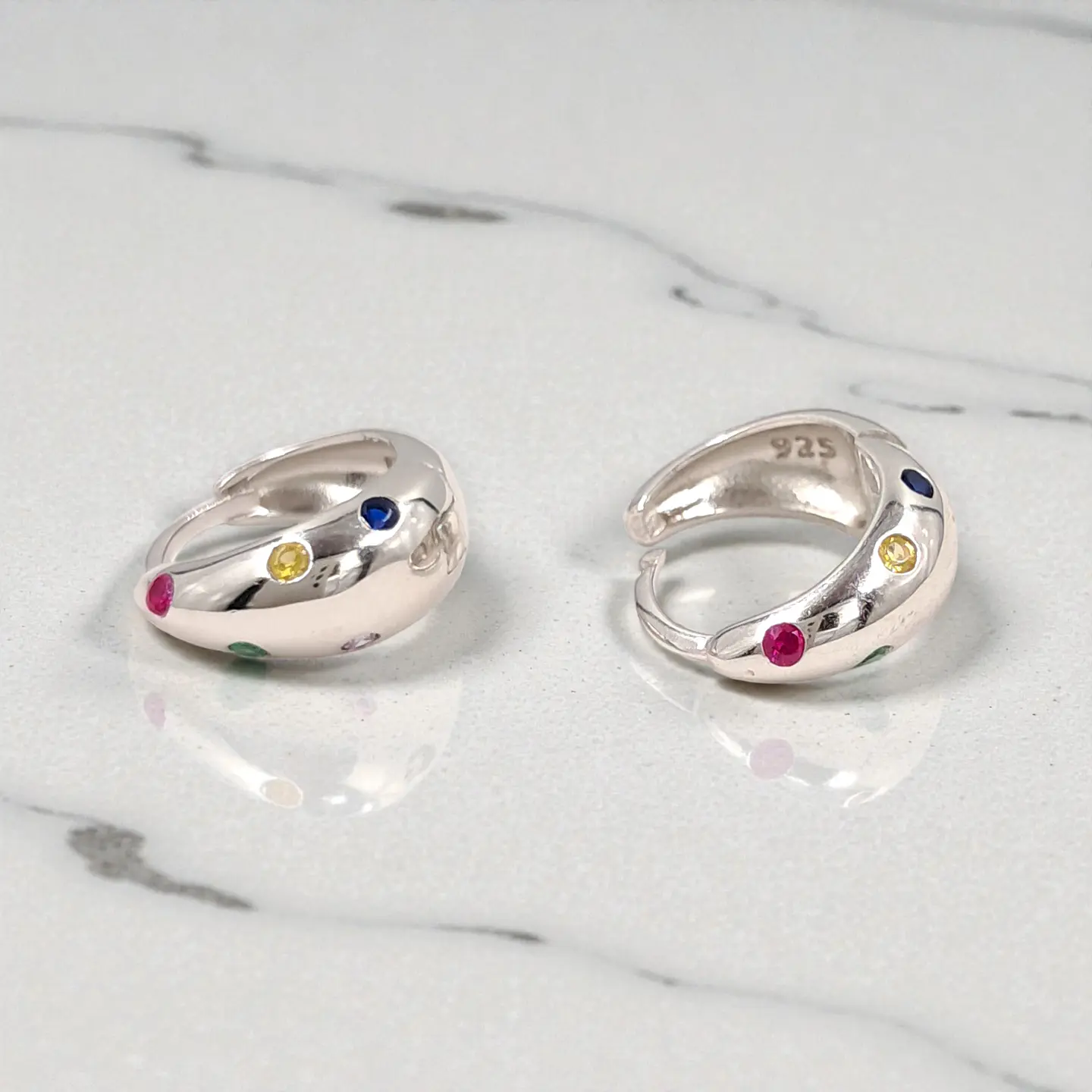 Argollas Alegría | Plata 925 baño de rodio 3