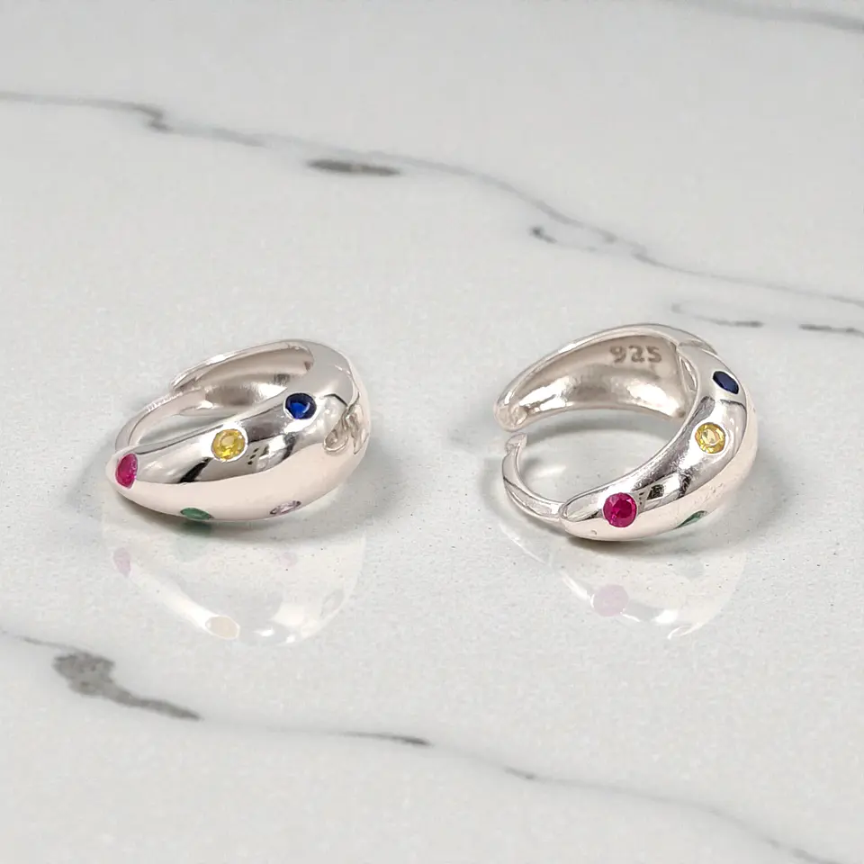 Argollas Alegría | Plata 925 baño de rodio 3
