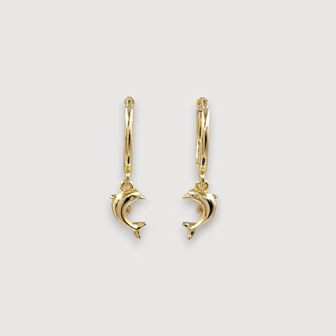 Argollas Delfina | Plata 925 baño de oro 18k