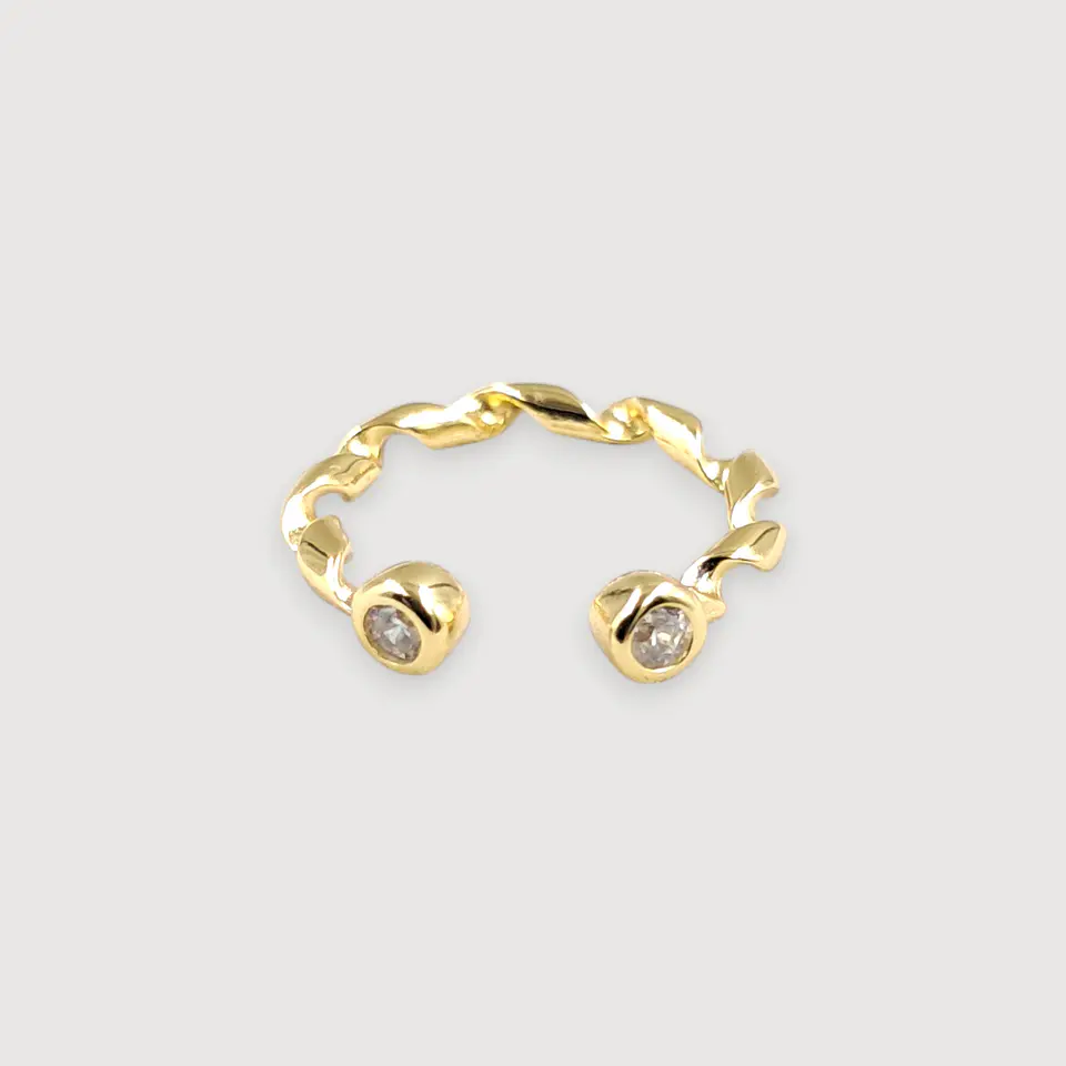 Ear cuff Twist | Plata 925 baño de oro 18k 1