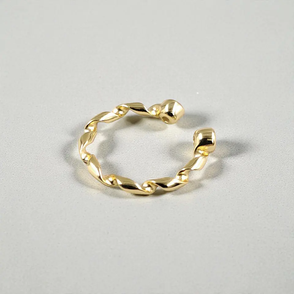 Ear cuff Twist | Plata 925 baño de oro 18k 2
