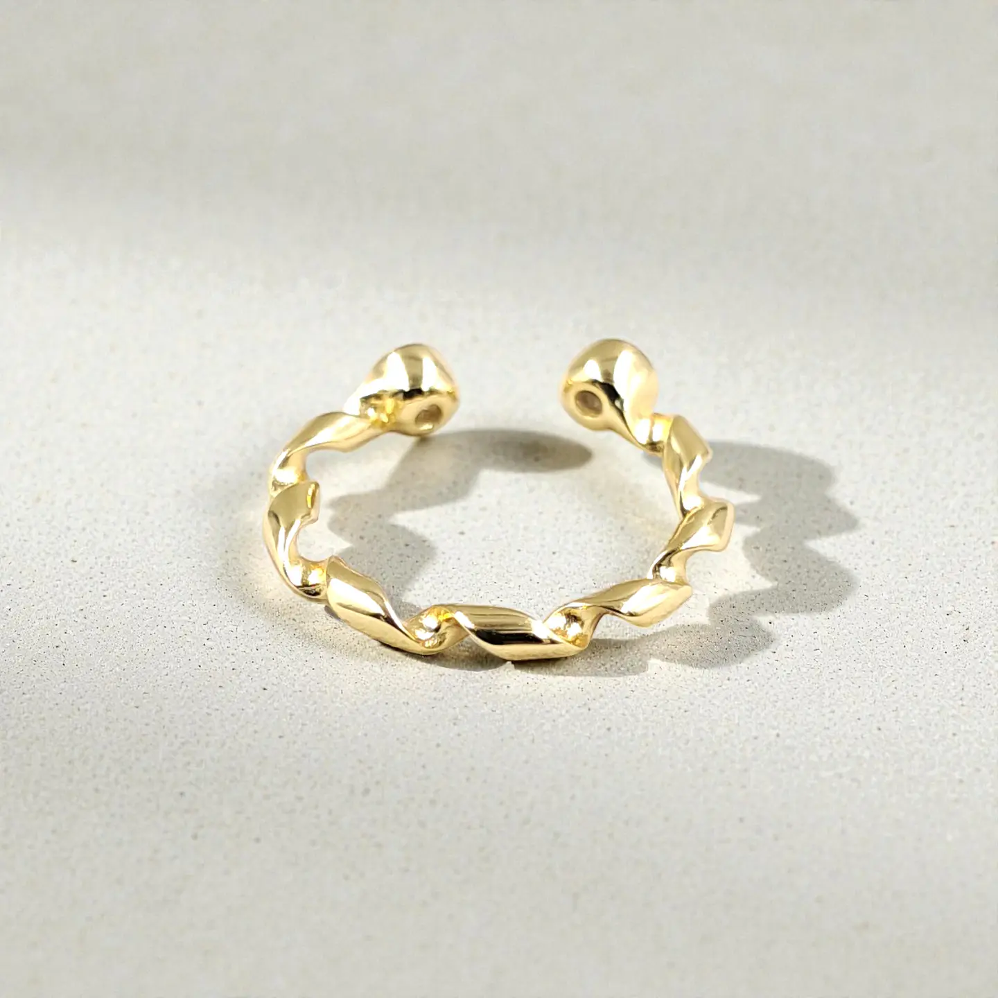 Ear cuff Twist | Plata 925 baño de oro 18k 3
