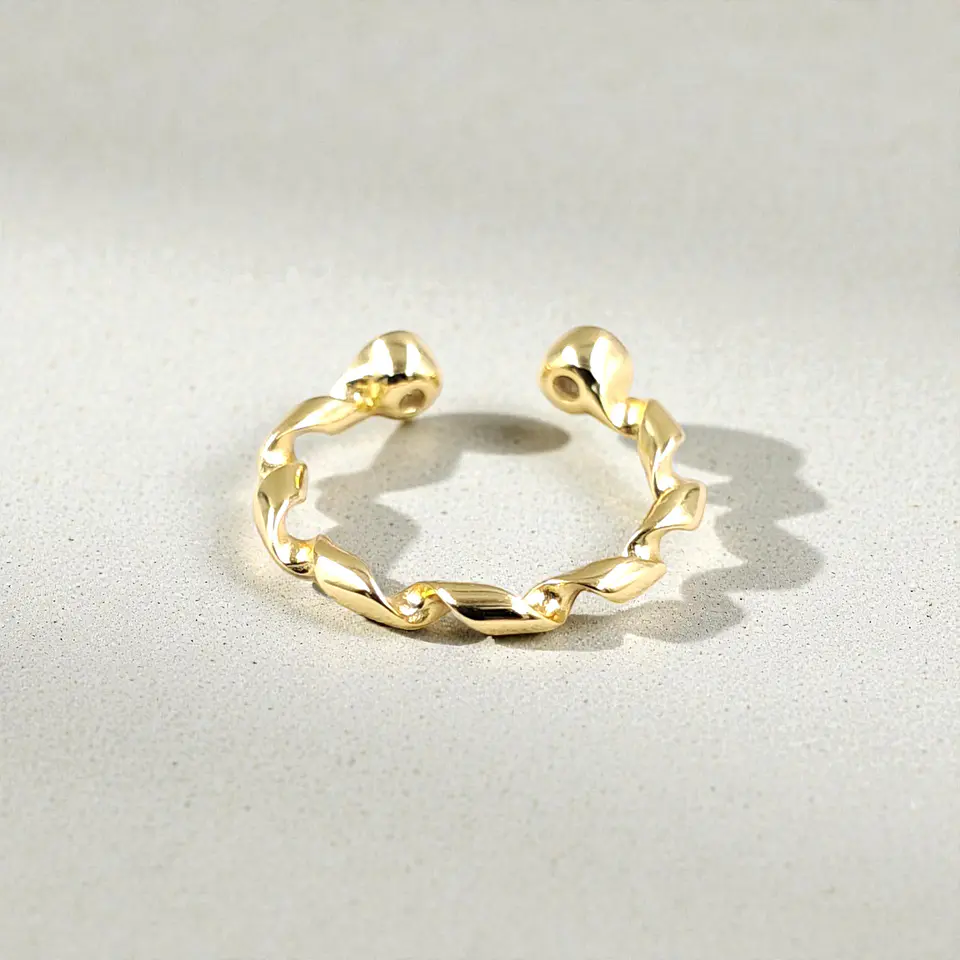 Ear cuff Twist | Plata 925 baño de oro 18k 3