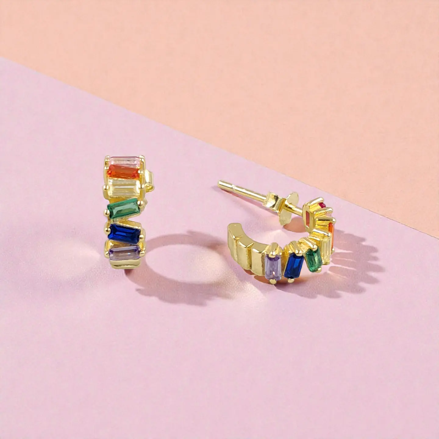Aros Fiesta | Plata 925 baño de oro 18k  4