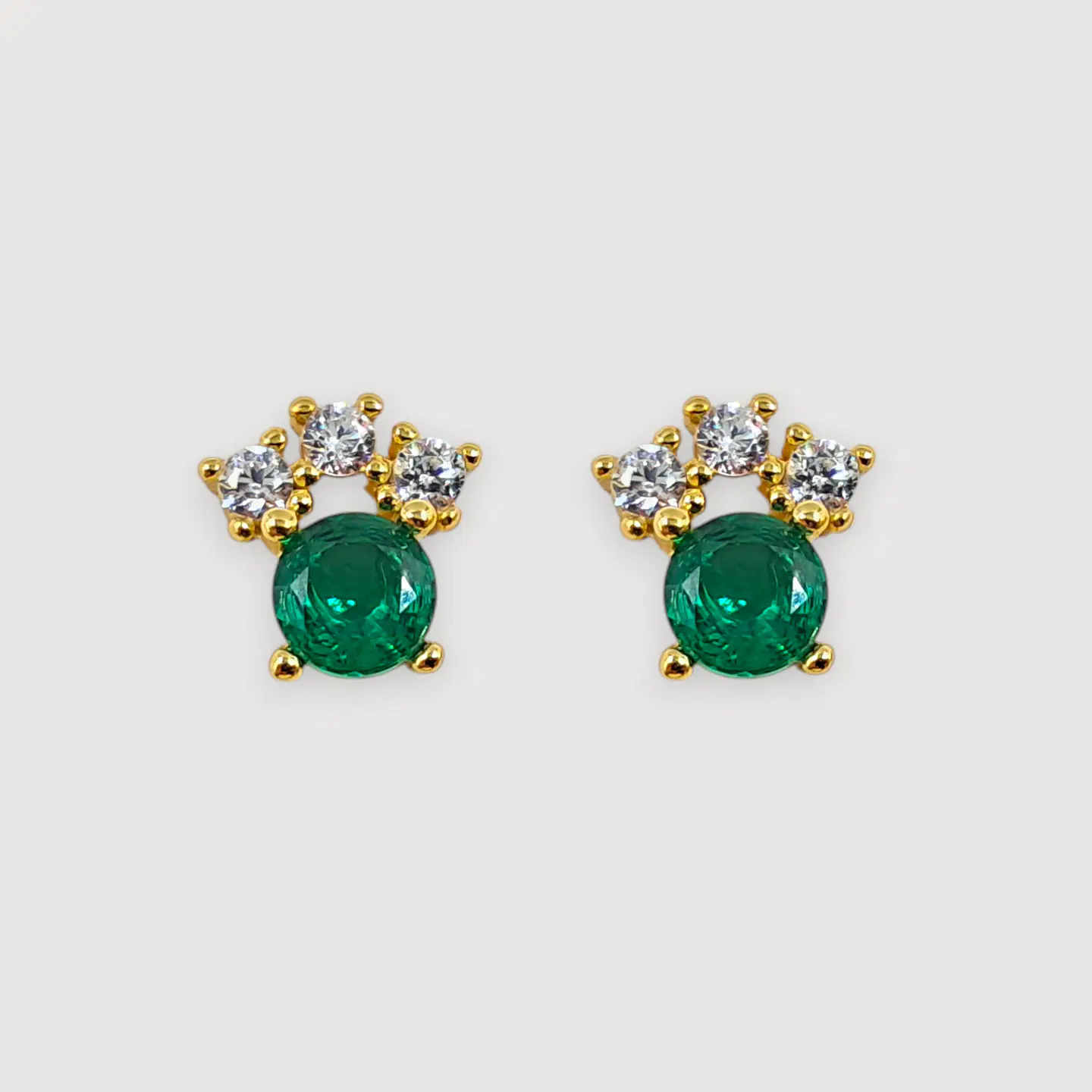 Aros Corona | Plata 925 baño de oro 18k 1