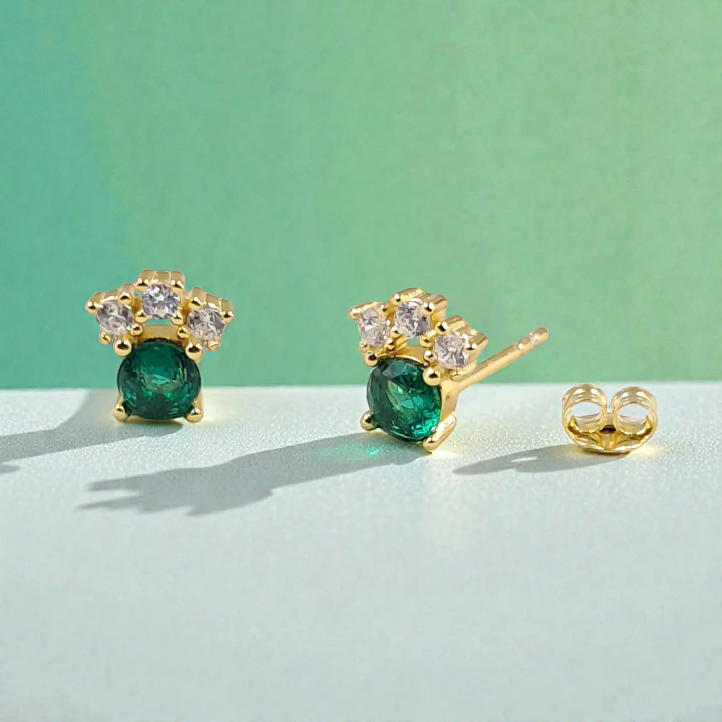Aros Corona | Plata 925 baño de oro 18k 3