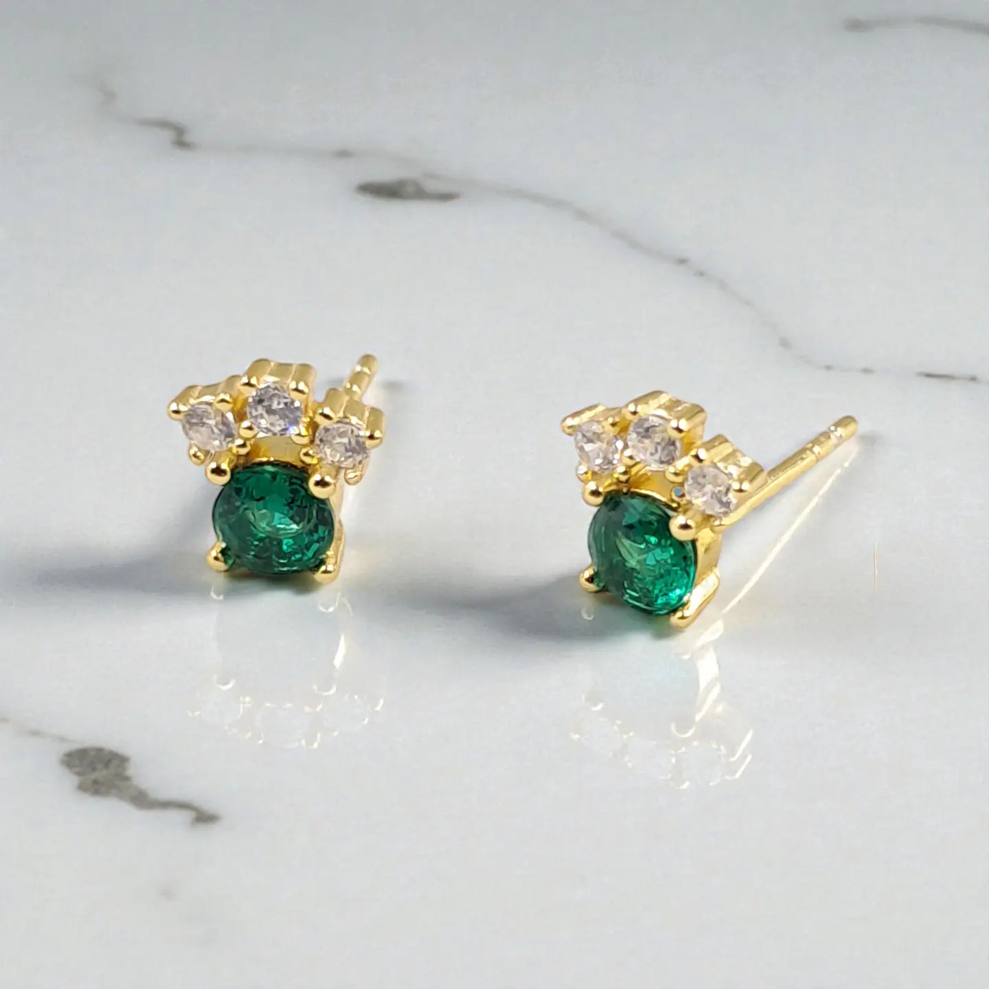 Aros Corona | Plata 925 baño de oro 18k 4