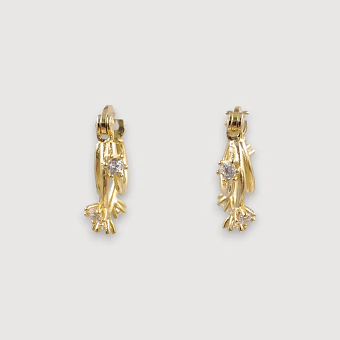 Argollas Jardín | Plata 925 baño de oro 18k