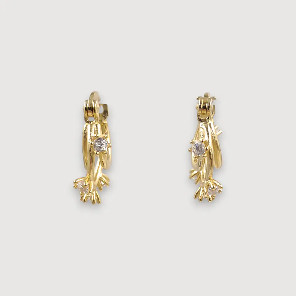 Argollas Jardín | Plata 925 baño de oro 18k 1