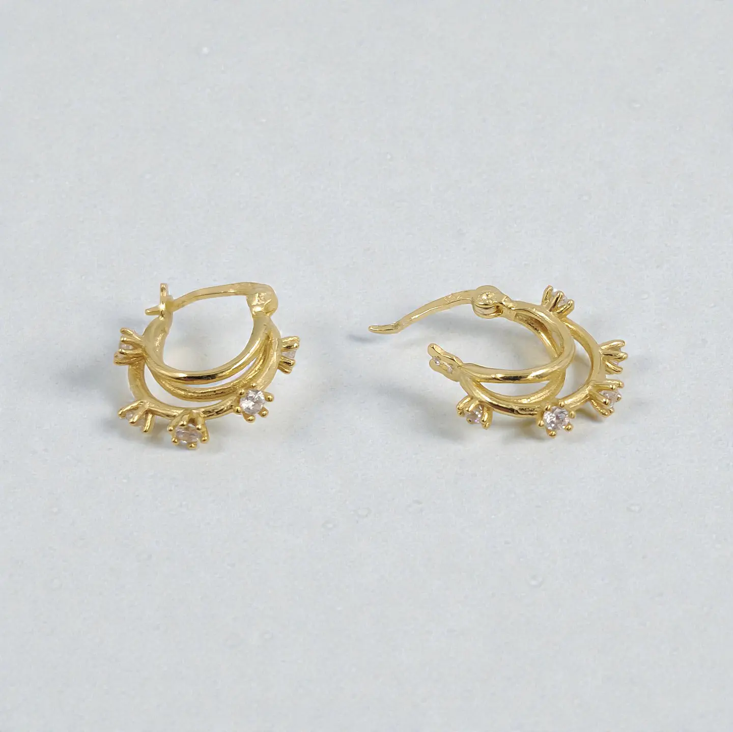 Argollas Jardín | Plata 925 baño de oro 18k 3