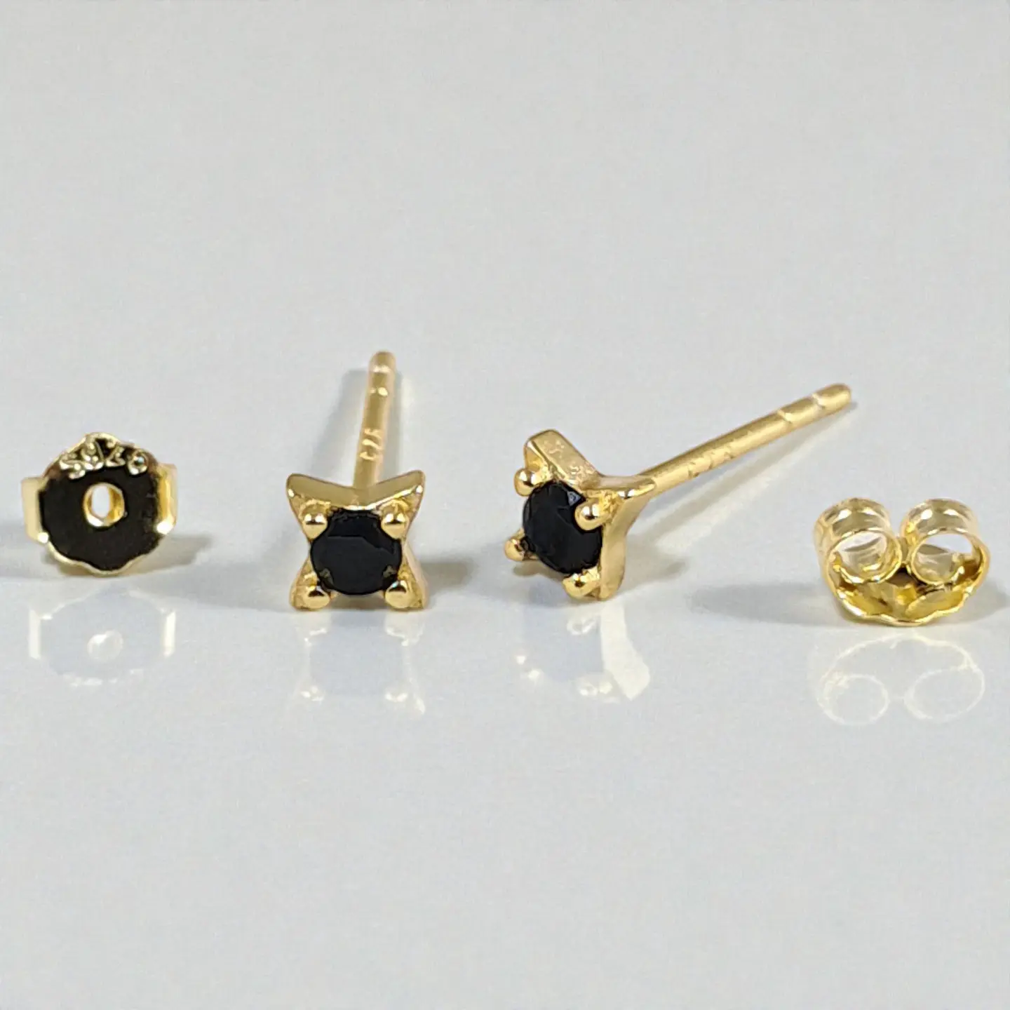 Aros Noche | Plata 925 baño de oro 18k 3