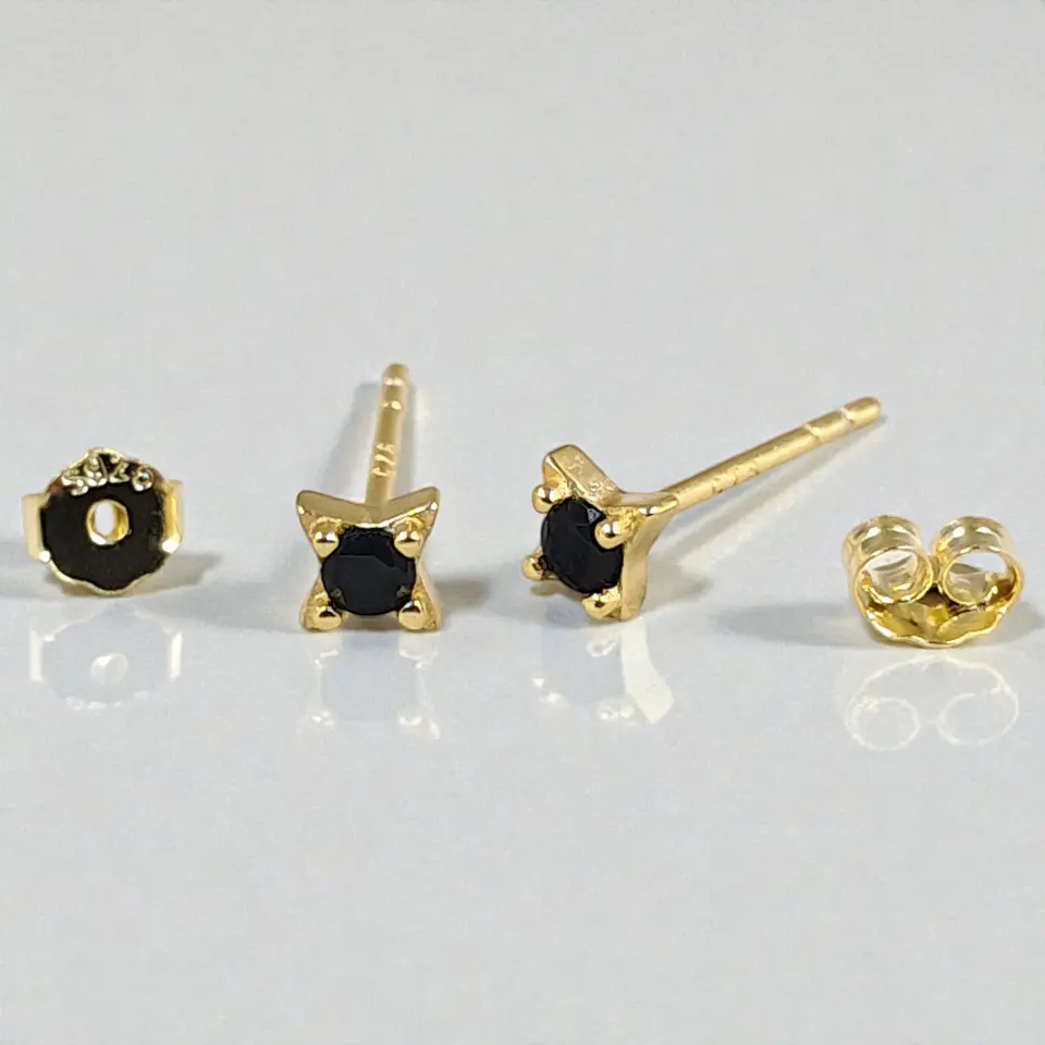 Aros Noche | Plata 925 baño de oro 18k 3