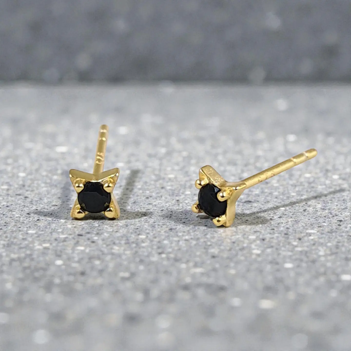 Aros Noche | Plata 925 baño de oro 18k 4