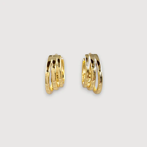 Argollas Chiara | Plata 925 baño de oro 18k