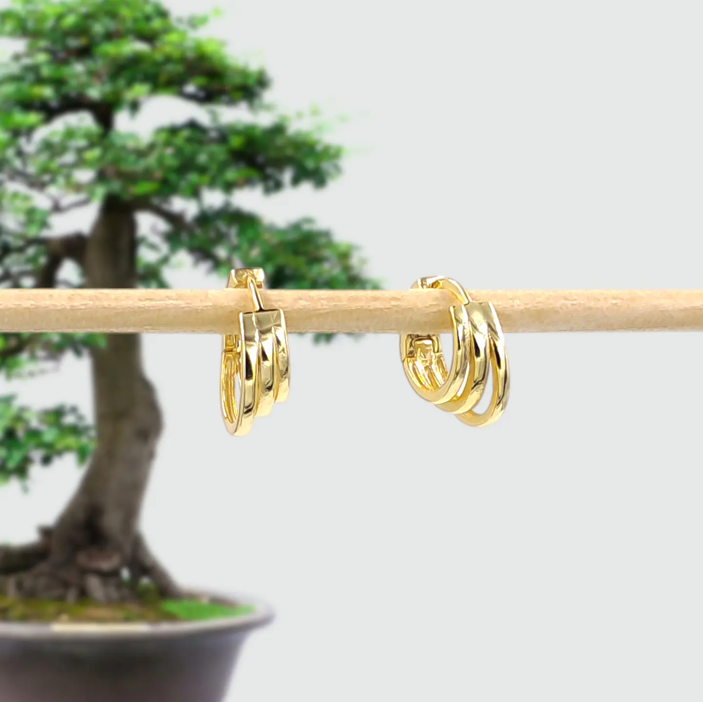 Argollas Chiara | Plata 925 baño de oro 18k 4