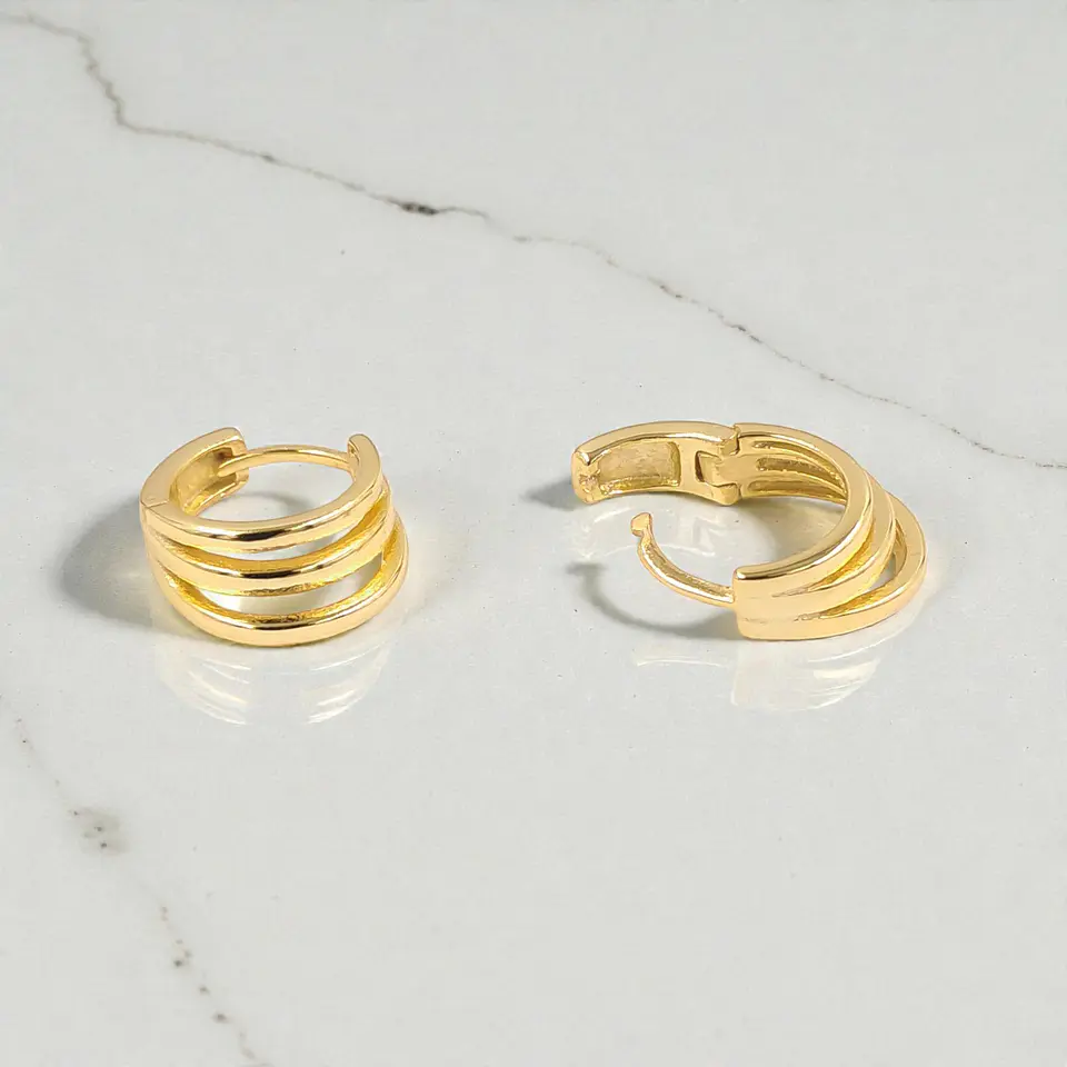 Argollas Chiara | Plata 925 baño de oro 18k 3