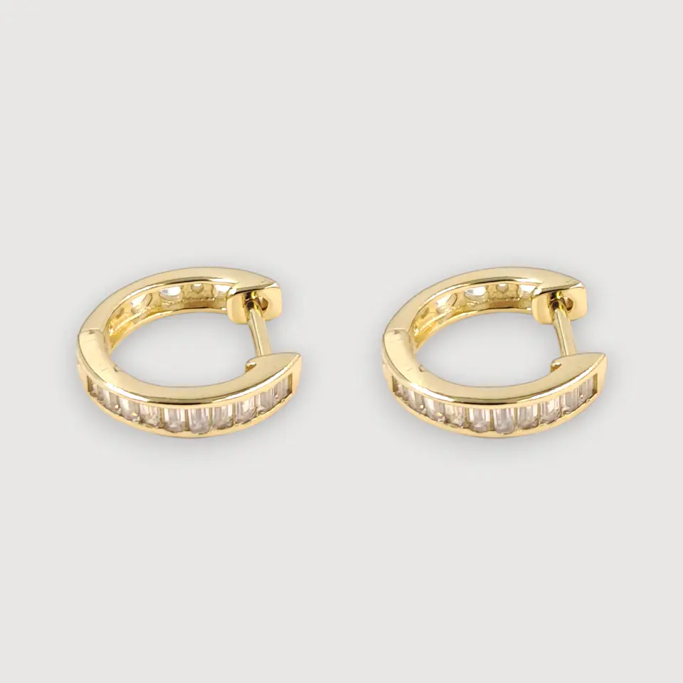 Argollas Luz | Plata 925 baño de oro 18k  1