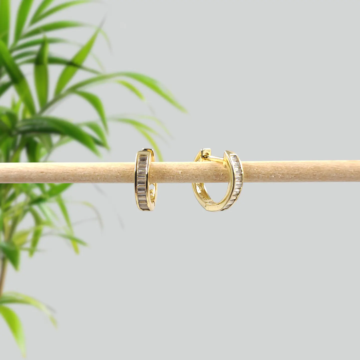 Argollas Luz | Plata 925 baño de oro 18k  4