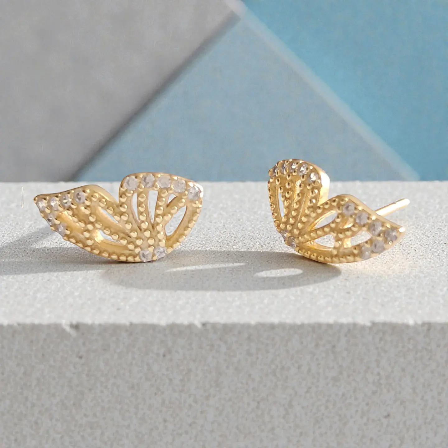 Aros Alas de Mariposa | Plata 925 baño de oro 18k 4