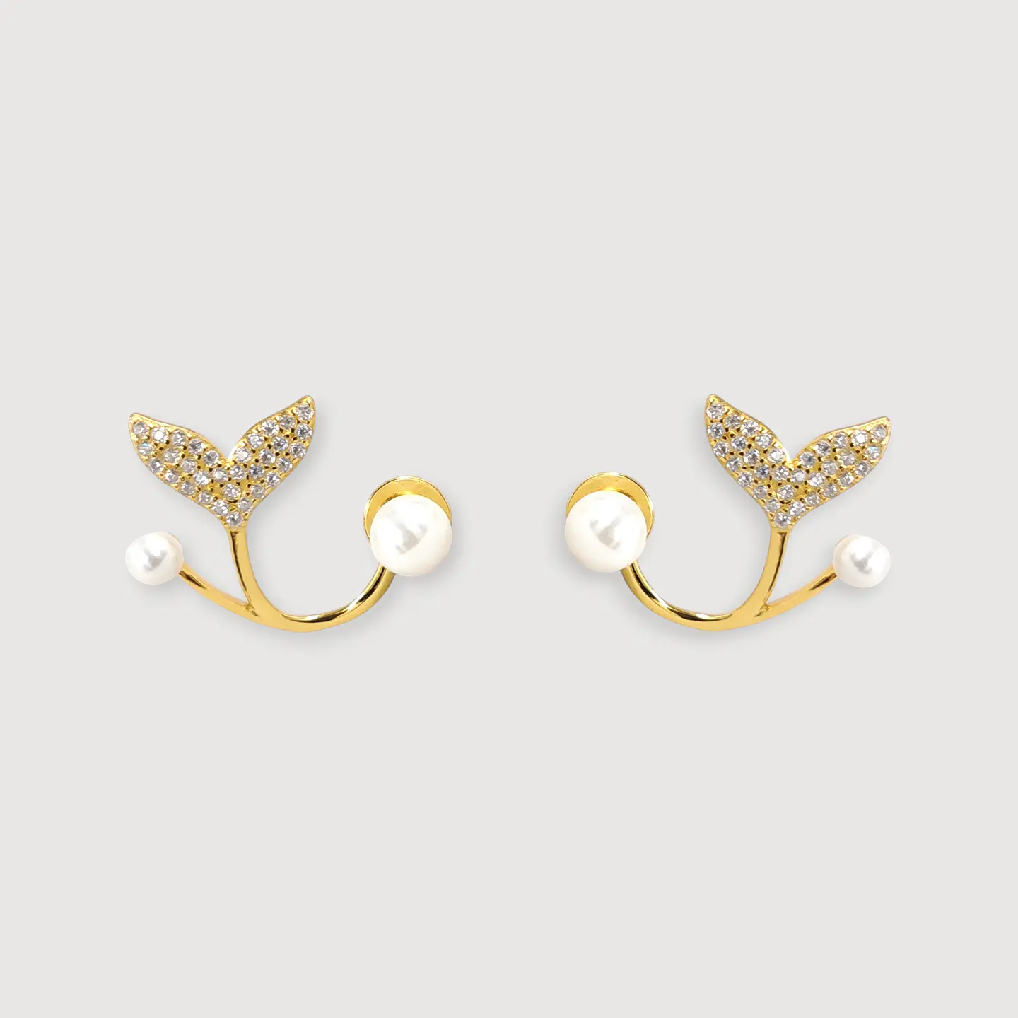Aros Cola De Sirena | Plata 925 Baño Oro 18k 1