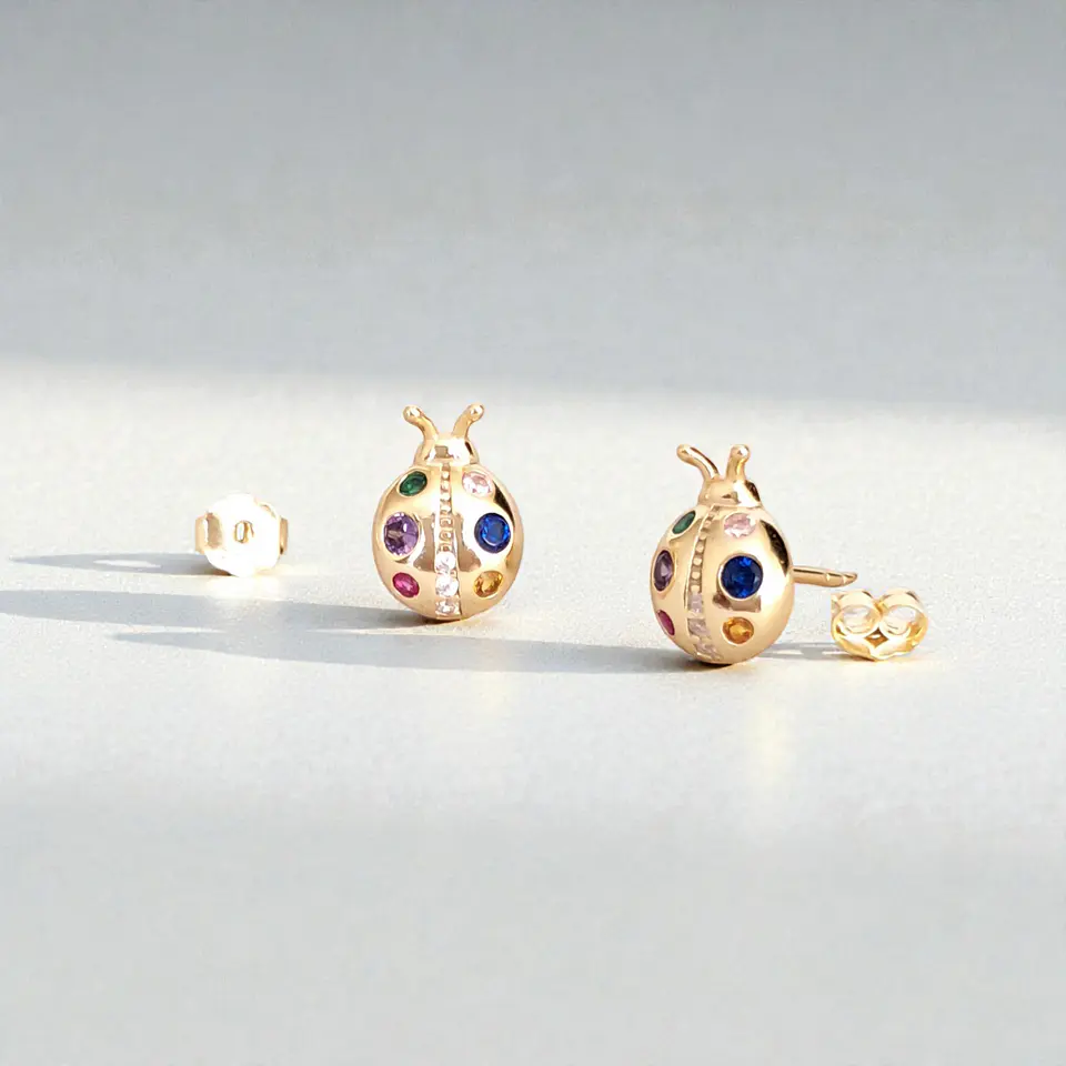 Aros Fortuna | Plata 925 baño de oro 18k 4
