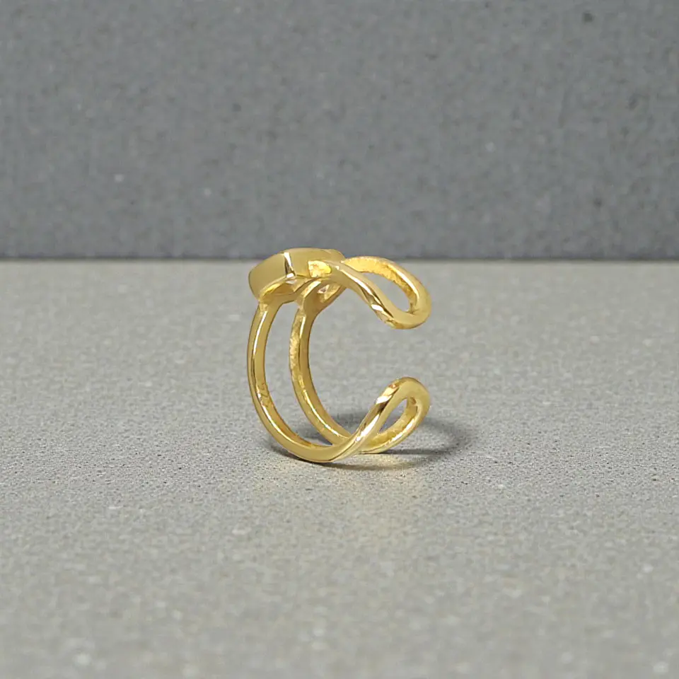 Ear cuff Lourdes | Plata 925 baño de oro 18k 4