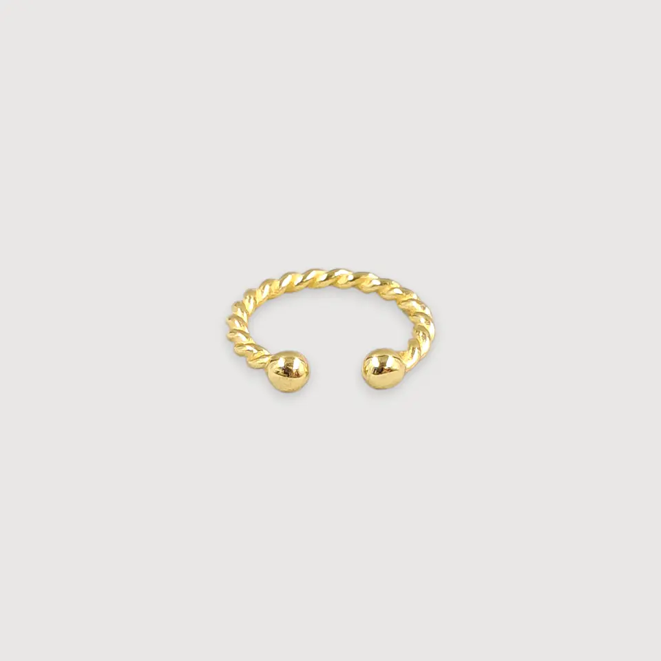 Ear cuff Trenza | Plata 925 baño de oro 18k 1