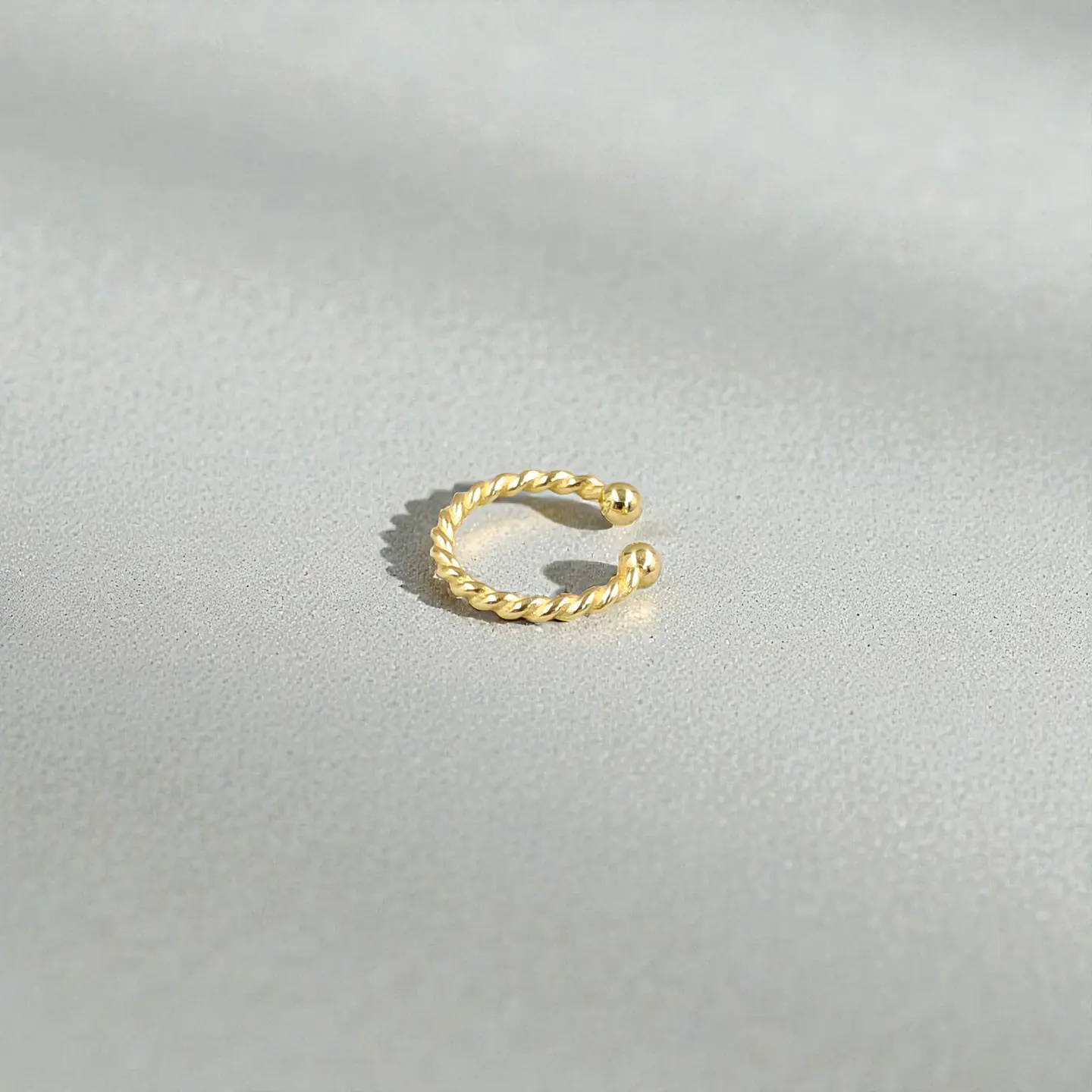 Ear cuff Trenza | Plata 925 baño de oro 18k 4