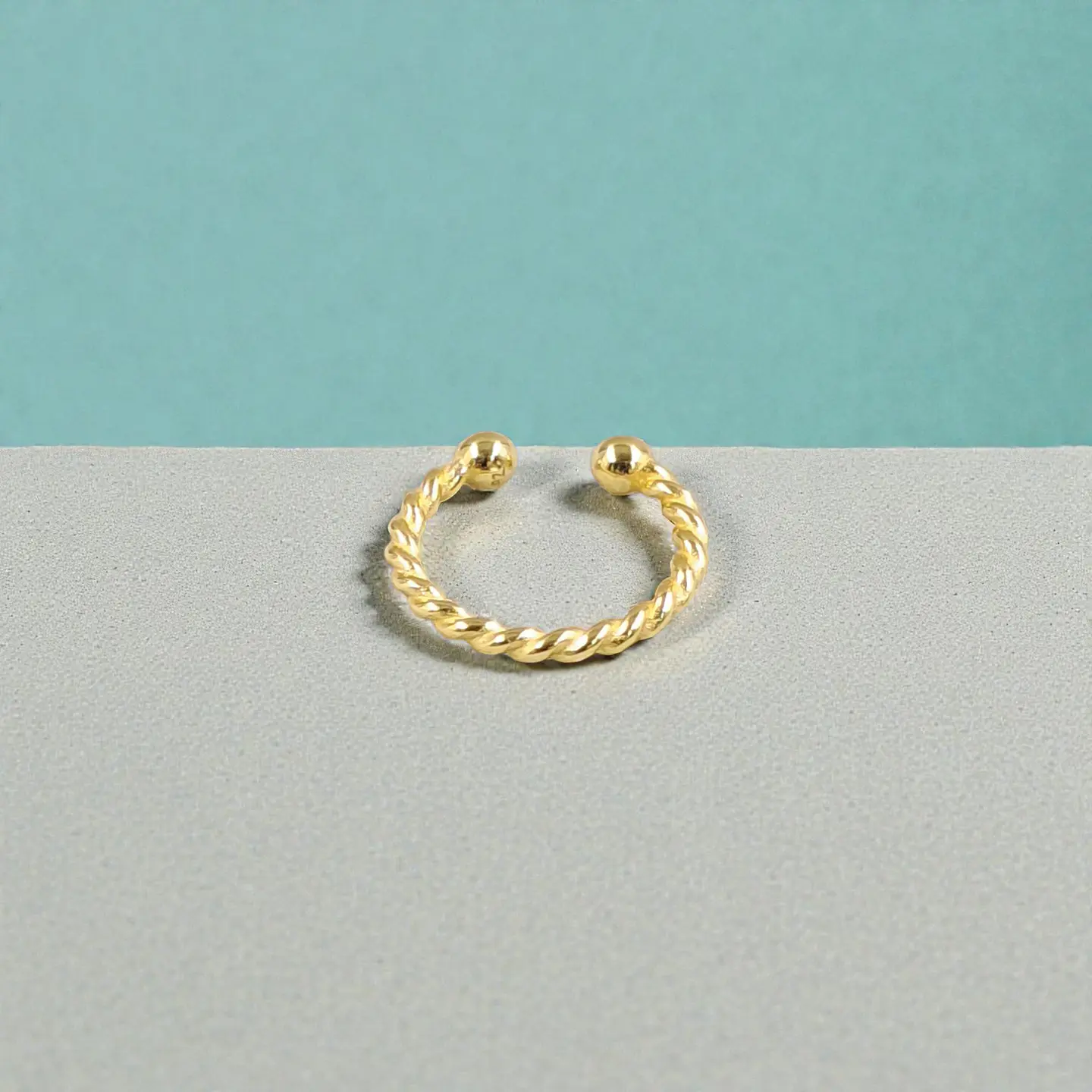 Ear cuff Trenza | Plata 925 baño de oro 18k 3