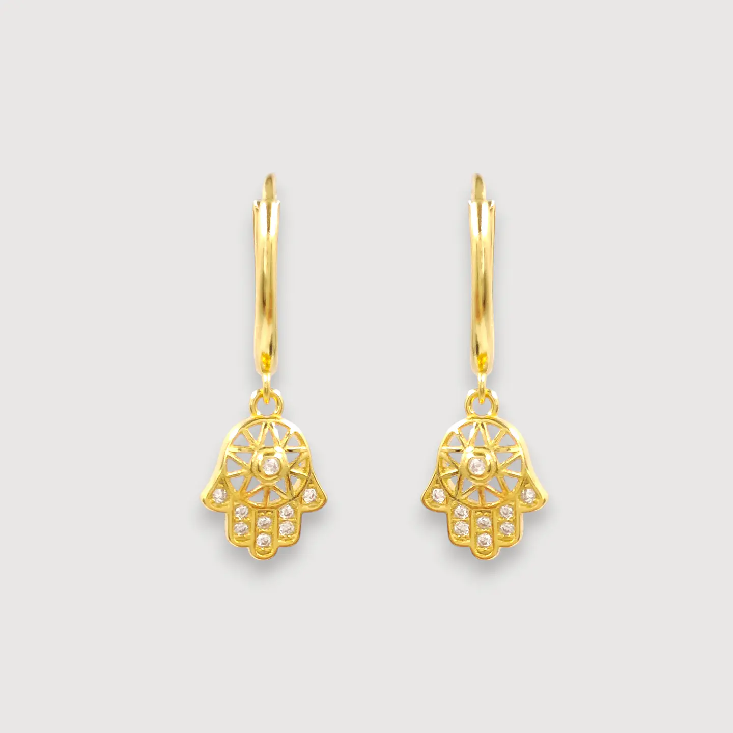 Argollas Amuleto | Plata 925 baño de oro 18k 1