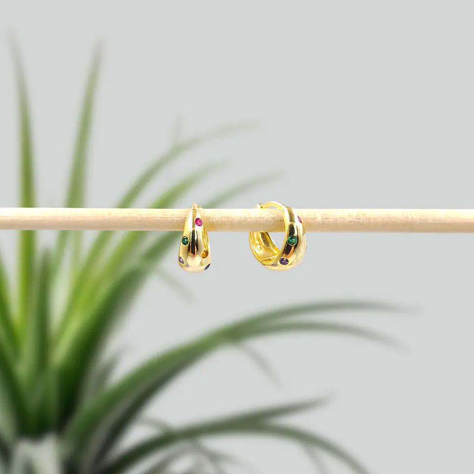 Argollas Alegría | Plata 925 baño de oro 18k 4