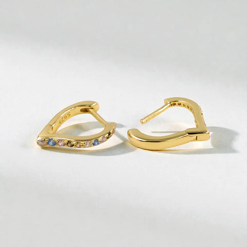 Argollas Amor | Plata 925 baño de oro 18k 3