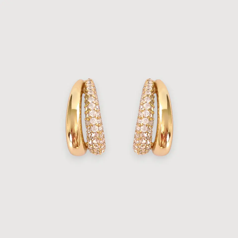 Aros Encanto | Plata 925 baño de oro 18k 4