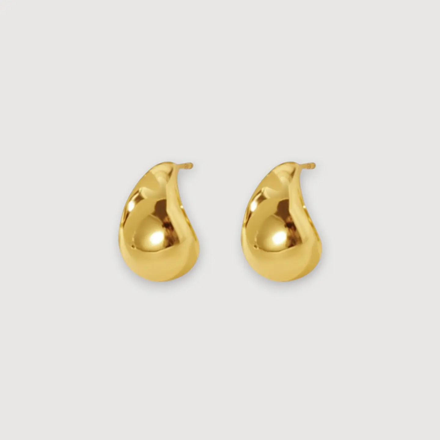 Aros Gota | Plata 925 baño de oro 18k 1